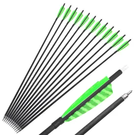 🎯12pcs Carbon Arrows Spine 500 Archery
