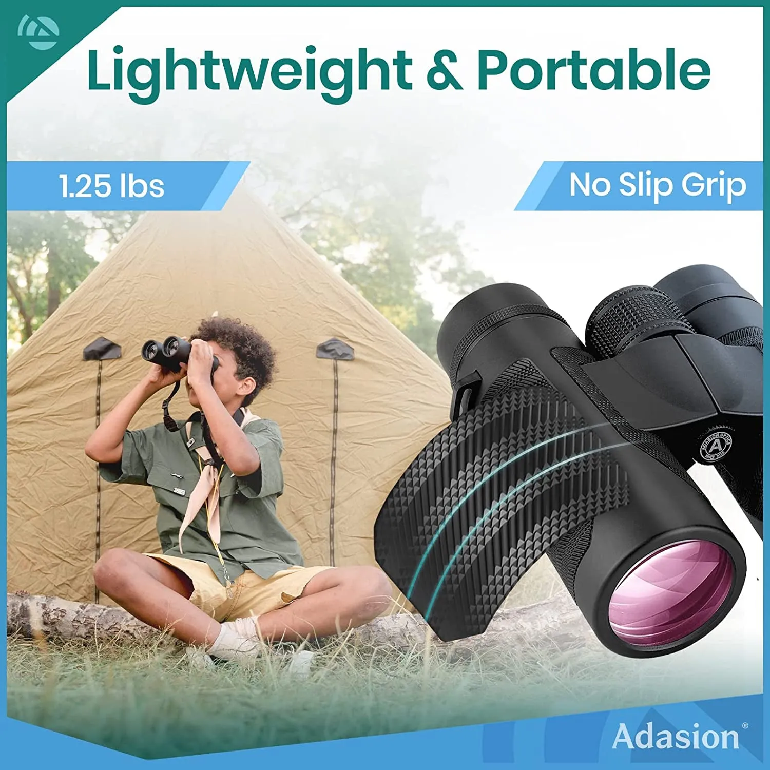 12X42 HD Binoculars for Adults High Powered with Phone Adapter and Tripod, Super Bright Waterproof Binoculars for Bird Watching Cruise Ship Hiking Travel Sports
