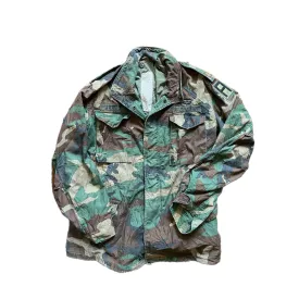 1983 U.S. Army Woodland Camouflage M-65 Field Jacket Major James 1st Army