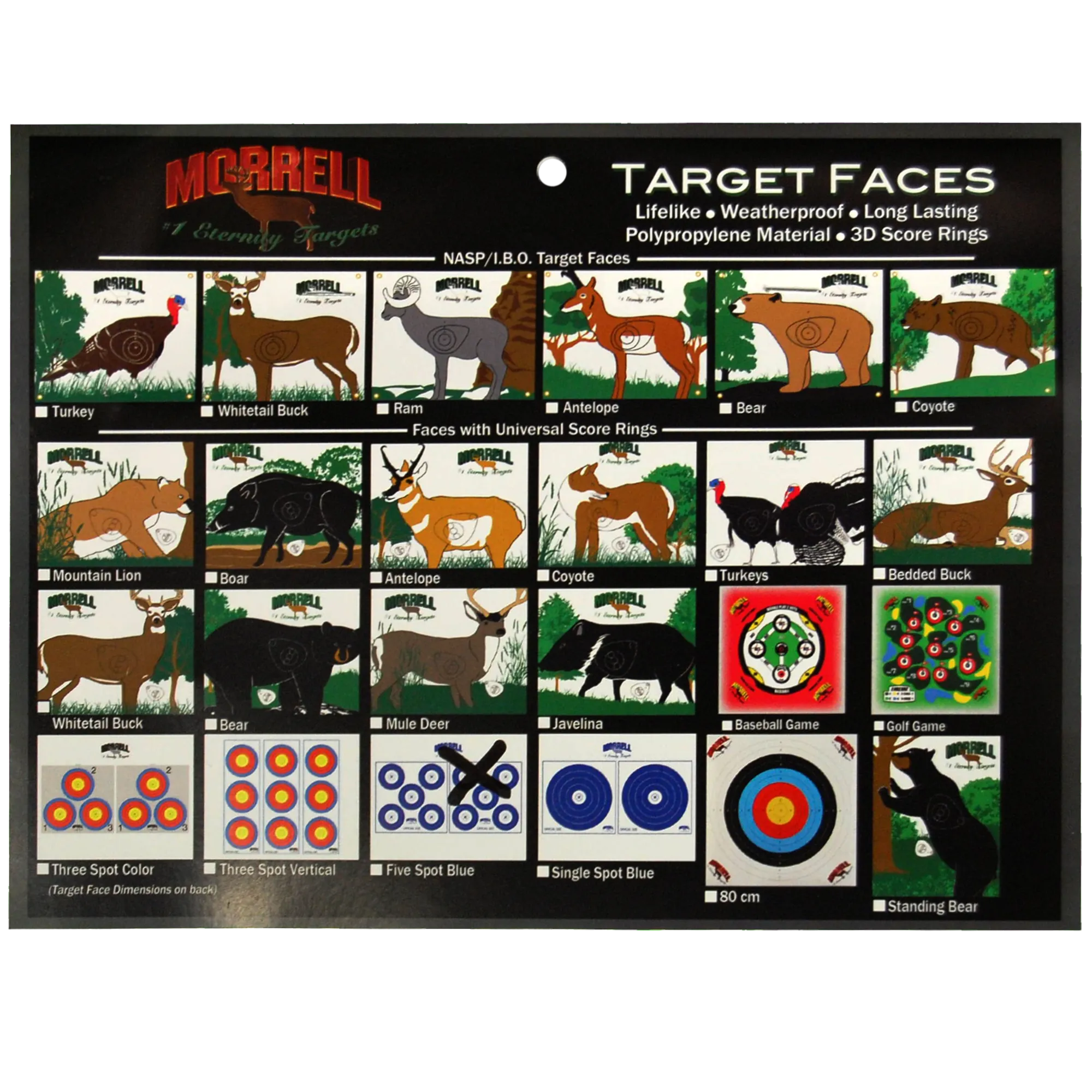 3 Spot Polypropylene Archery Target Face