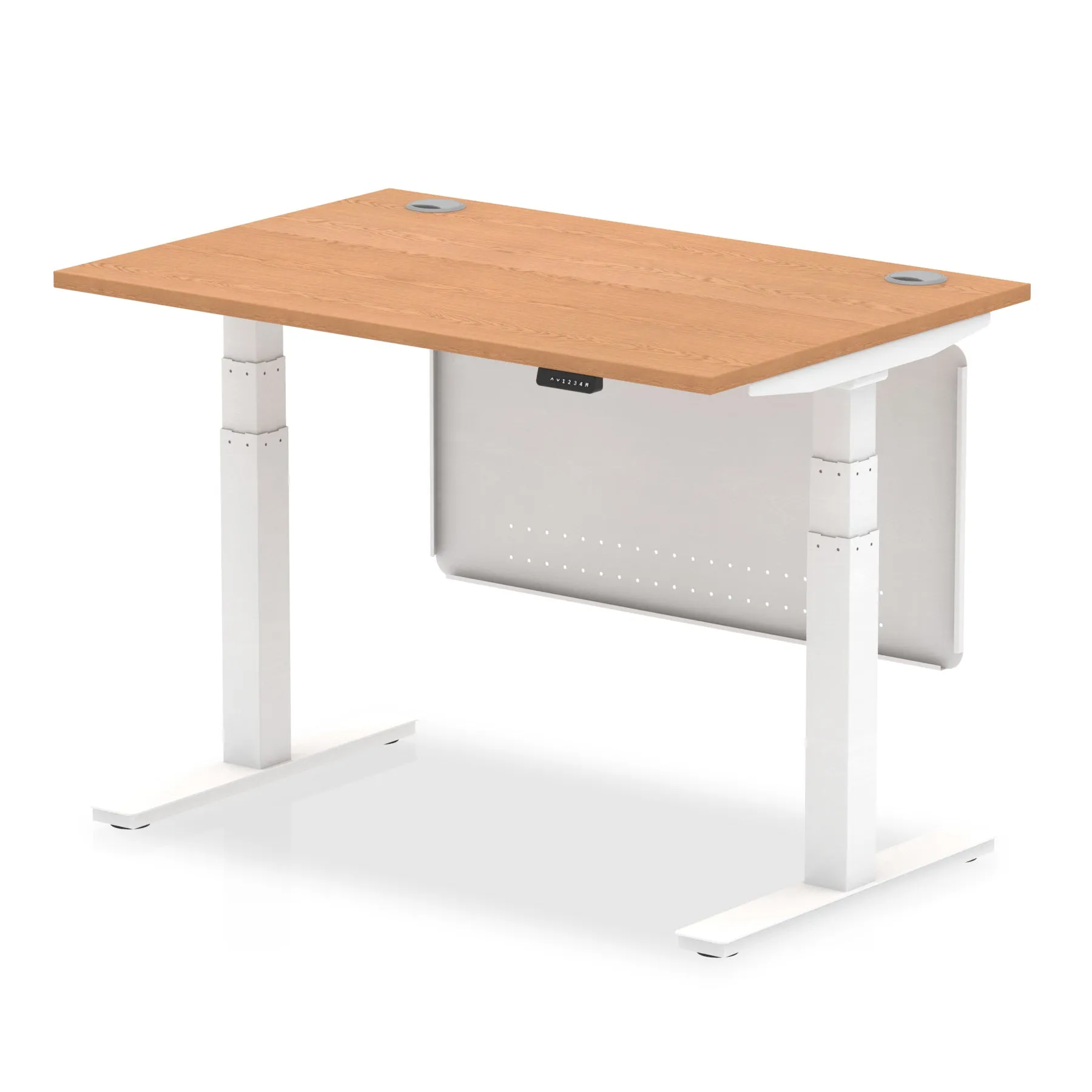 Air Height Adjustable Desk without Cable Ports with Steel Modesty Panel