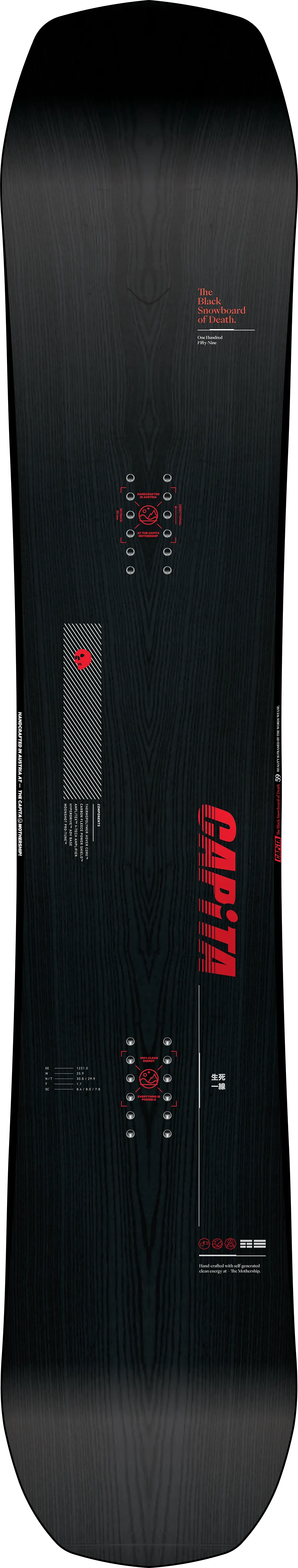 Capita The Black Snowboard Of Death Wide Snowboard 2024