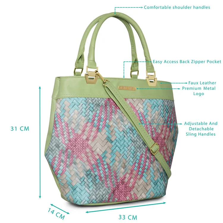 Caprese Claudia Satchel Large Olive & Green