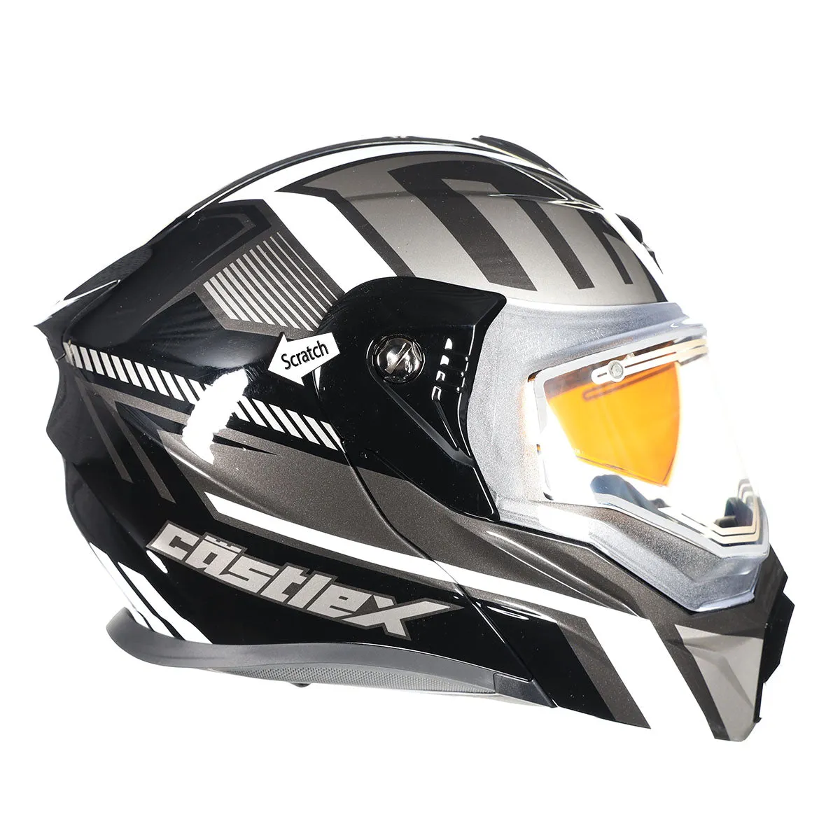 Castle X EXO-CX950 Slash Electric Snow Helmet (Black/Gray - 2X-Large)