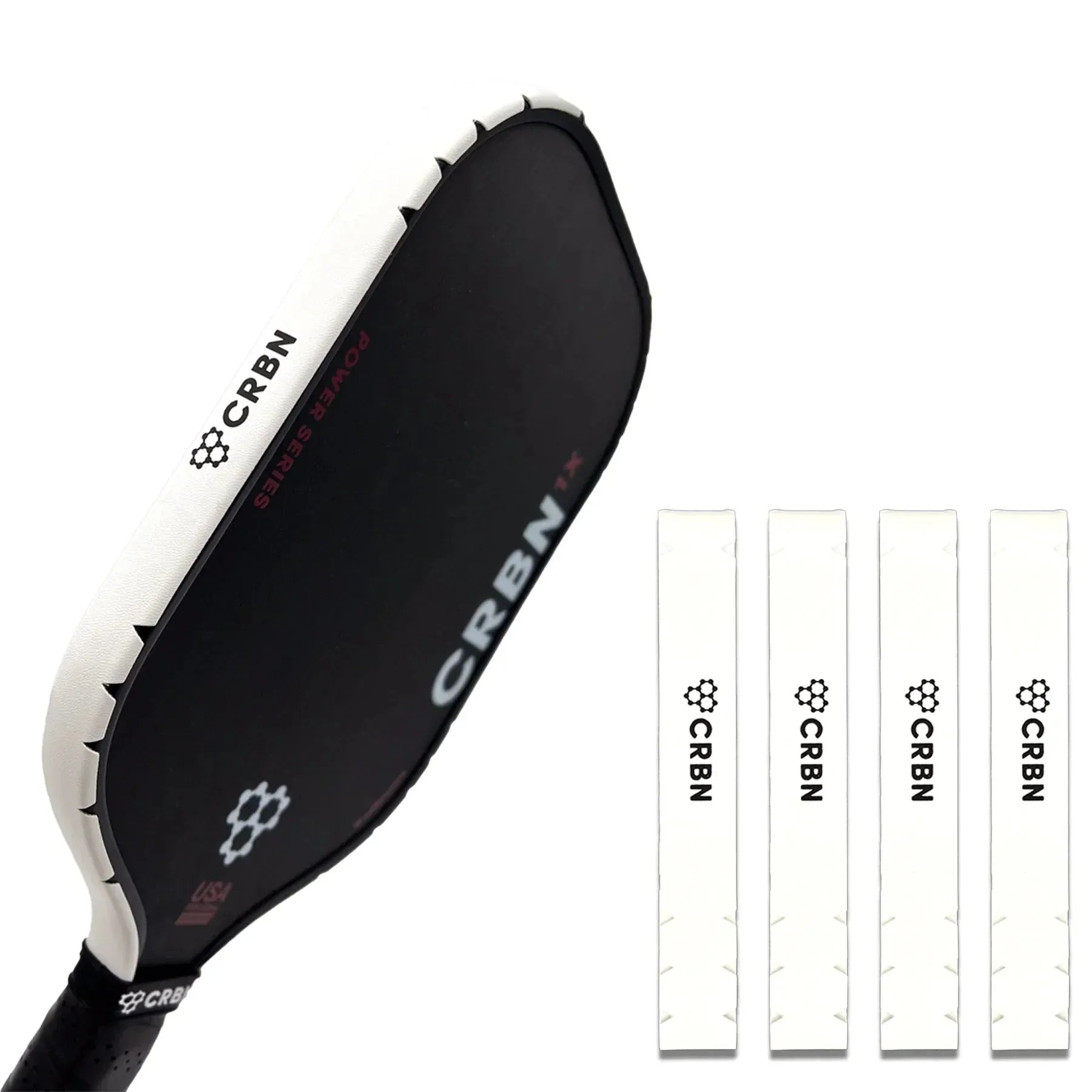 CRBN Protective Edge Guard Tape - 4 Pack Paddle Protection & Durability | Kinetic Racquet Sports
