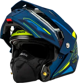 Gmax MD-74S Spectre Snow Helmet Matte Blue Green Electric Shield