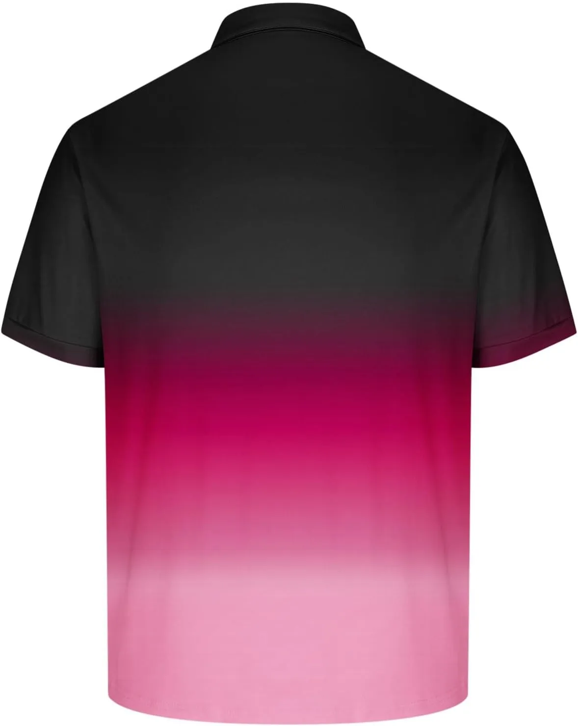 Gradient Color Polos Shirts for Men Short Sleeve Moisture Wicking Quick Dry Tees Gym Sprot Workout Casual Shirts