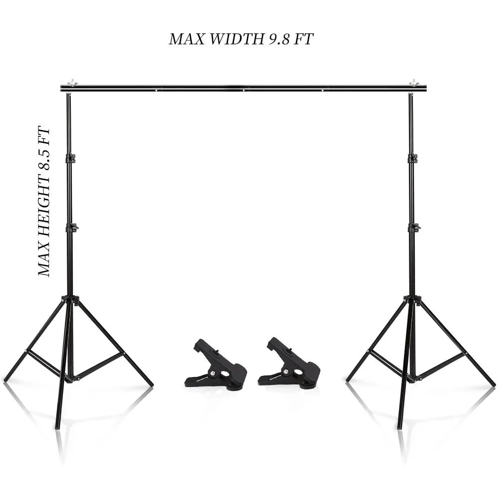 Heavy Duty Photo Backdrop Adjustable Stand Frame