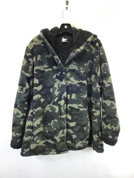 Jacket Fleece By Cuddl Duds In Camouflage Print, Size: 1x