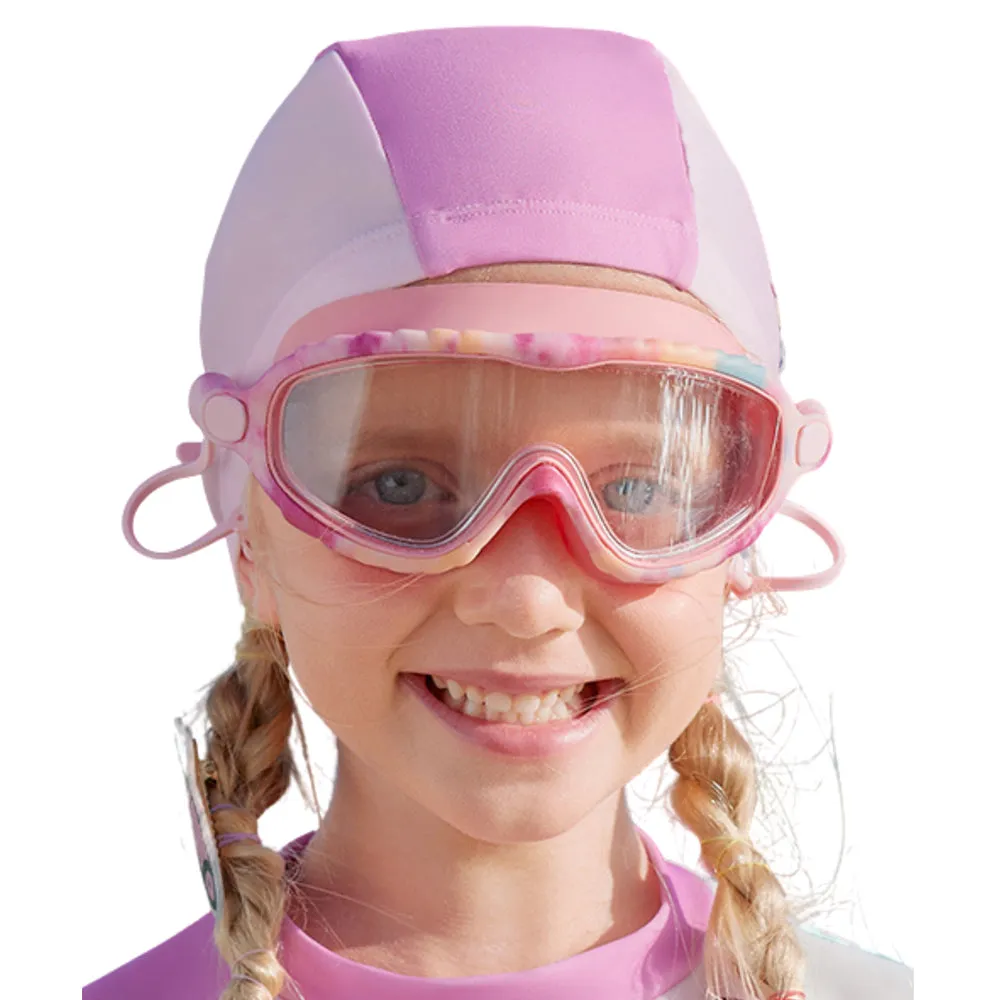 Light Pink Bubble Anti Fog UV Protection Leakproof Design Swim Goggles for Kids,4yrs  - 10yrs