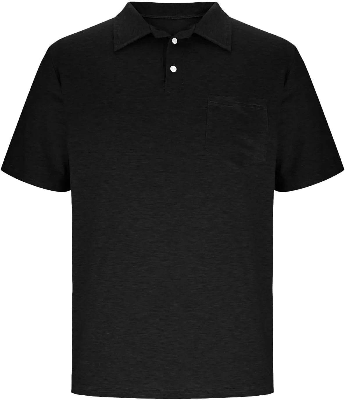 Men's Business Polos Shirts with Pocket, Short Sleeve Casual Golf Shirt Basic Collared Tees Stylish Summer Clothes