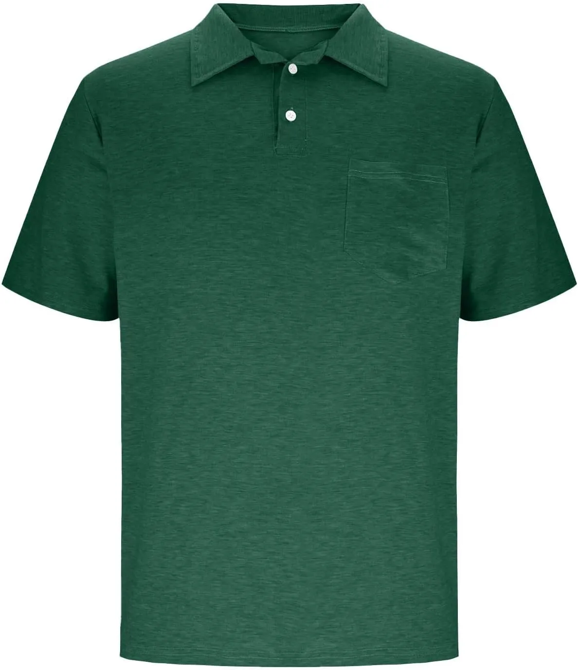 Men's Business Polos Shirts with Pocket, Short Sleeve Casual Golf Shirt Basic Collared Tees Stylish Summer Clothes