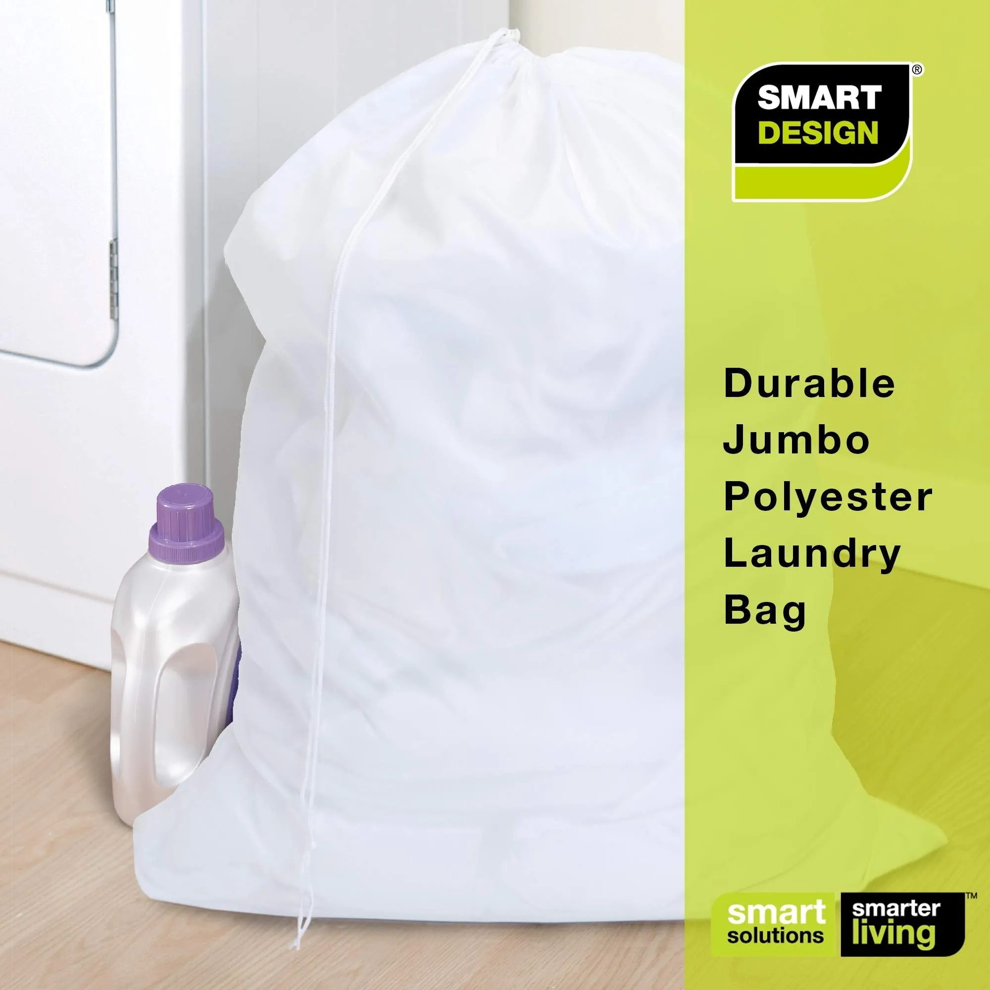 Mesh Laundry Bag with Handle and Push Lock Drawstring - Multiple Options