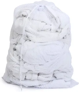 Mesh Laundry Bag with Handle and Push Lock Drawstring - Multiple Options