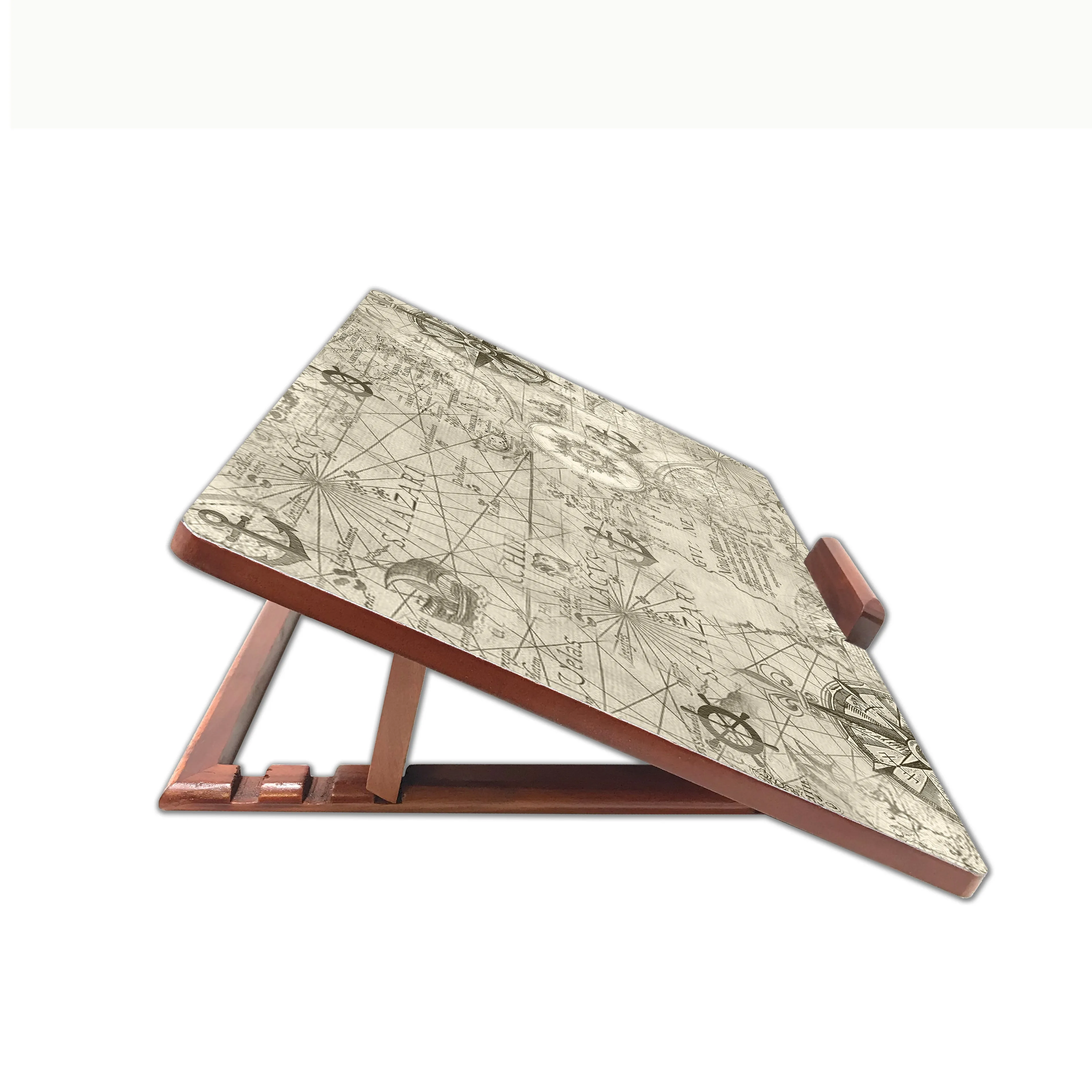 Nautical Map Laptop Stand