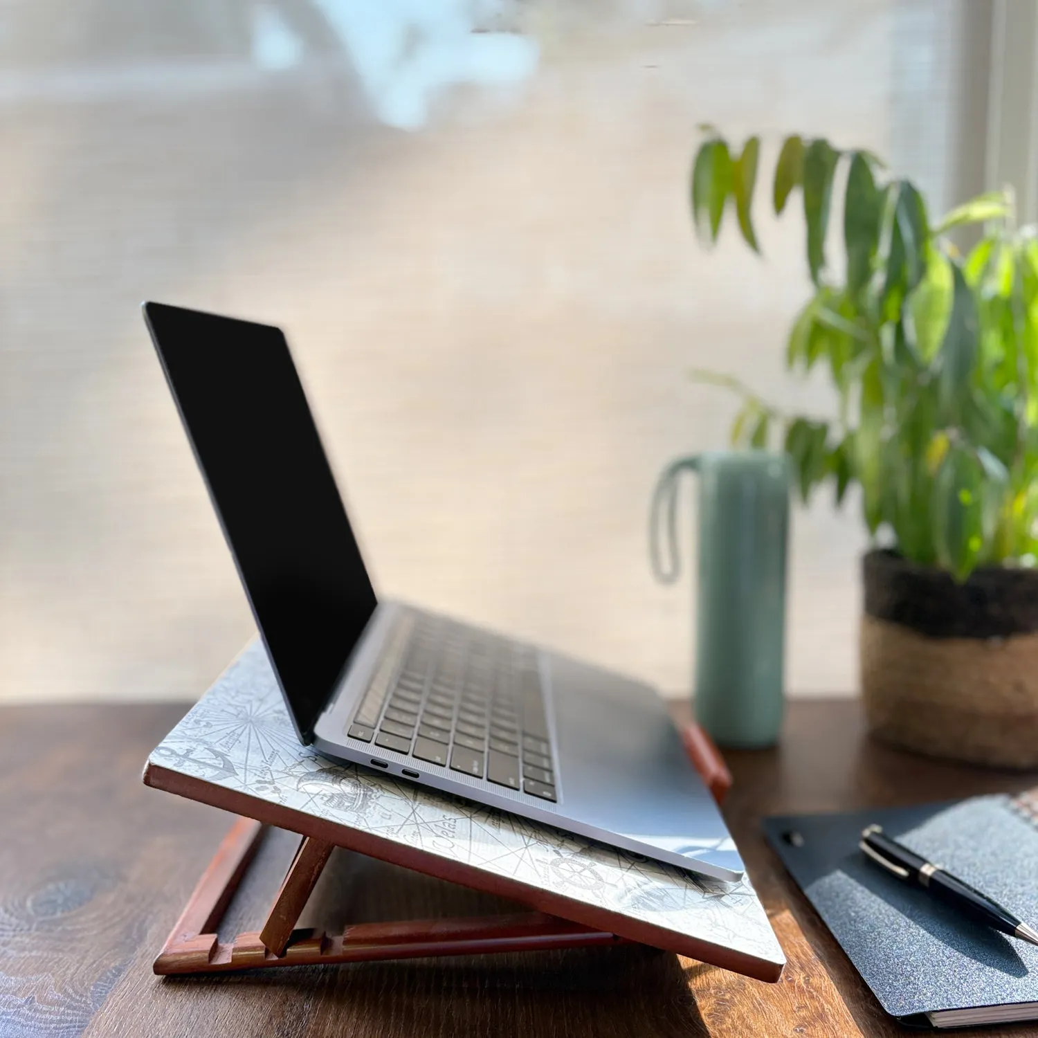Nautical Map Laptop Stand