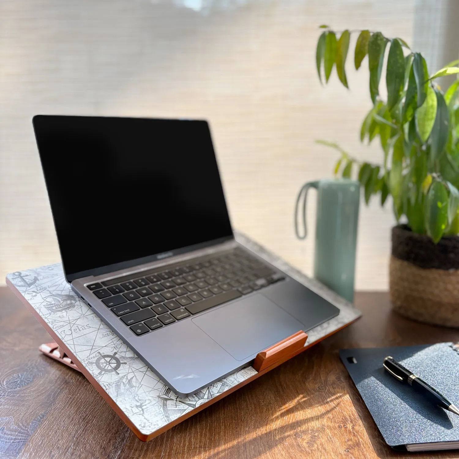 Nautical Map Laptop Stand
