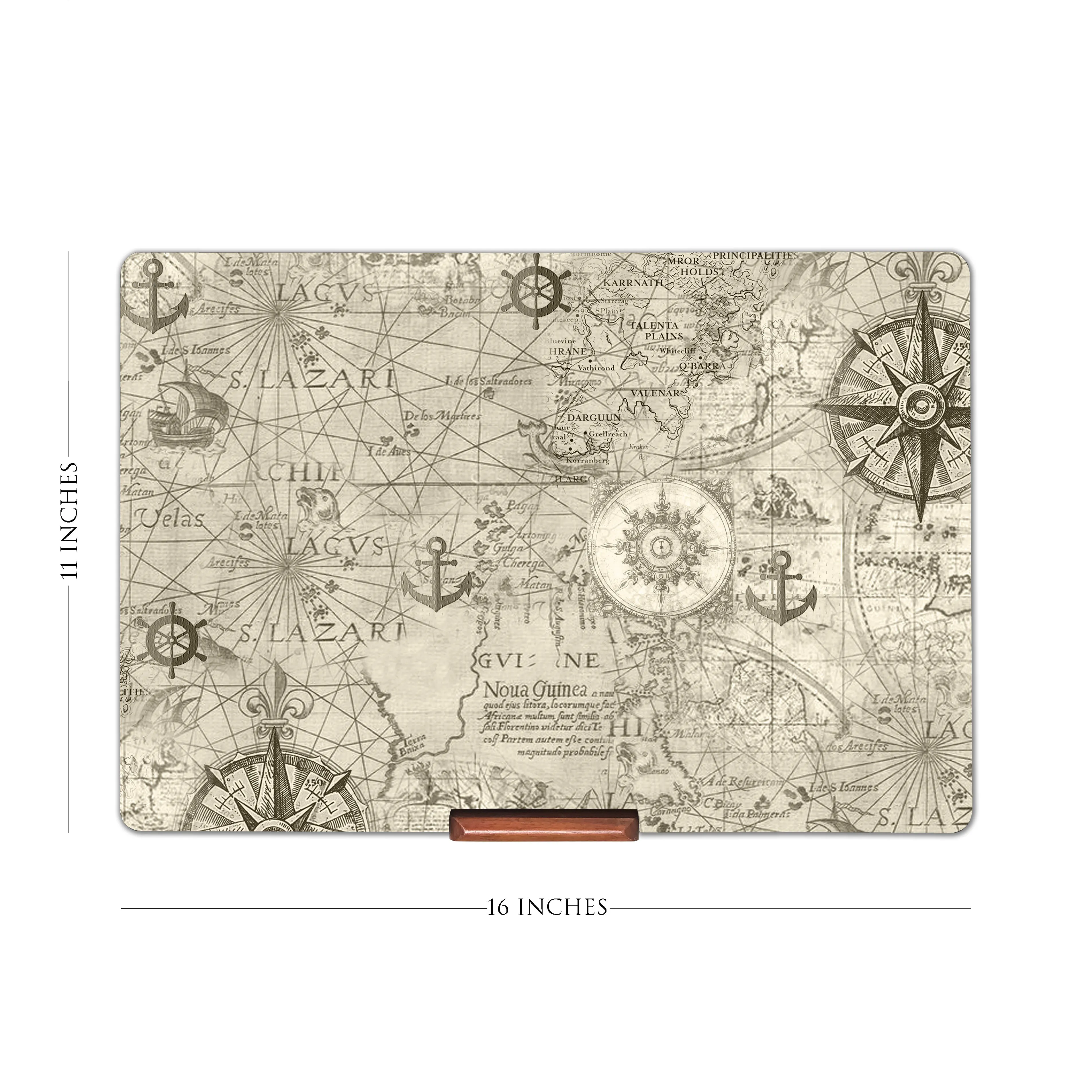Nautical Map Laptop Stand