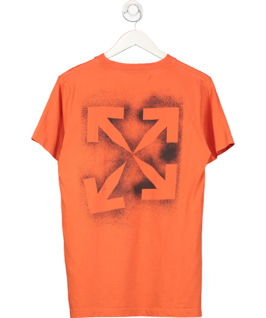 Off-White C/O Virgil Abloh Off-white C/o Virgil Abloh Men's Orange Vibe Arrow T-shirt UK XS