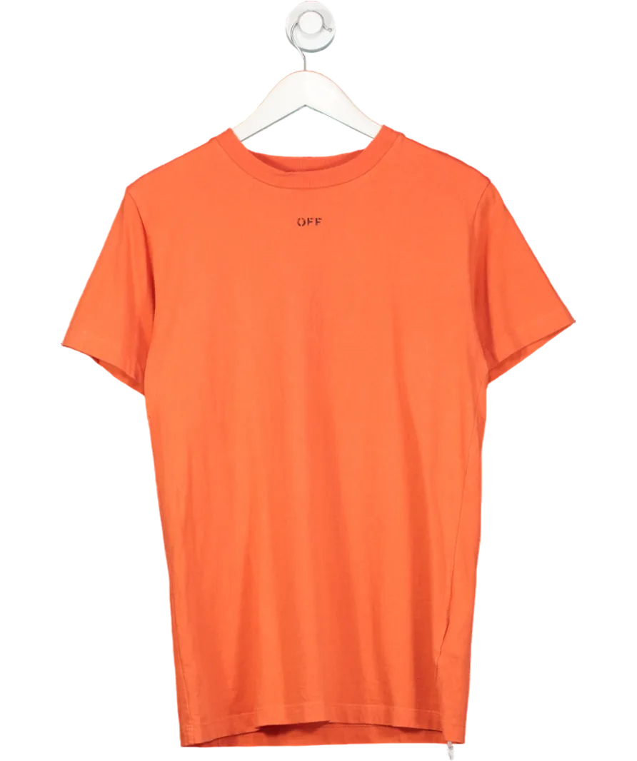 Off-White C/O Virgil Abloh Off-white C/o Virgil Abloh Men's Orange Vibe Arrow T-shirt UK XS