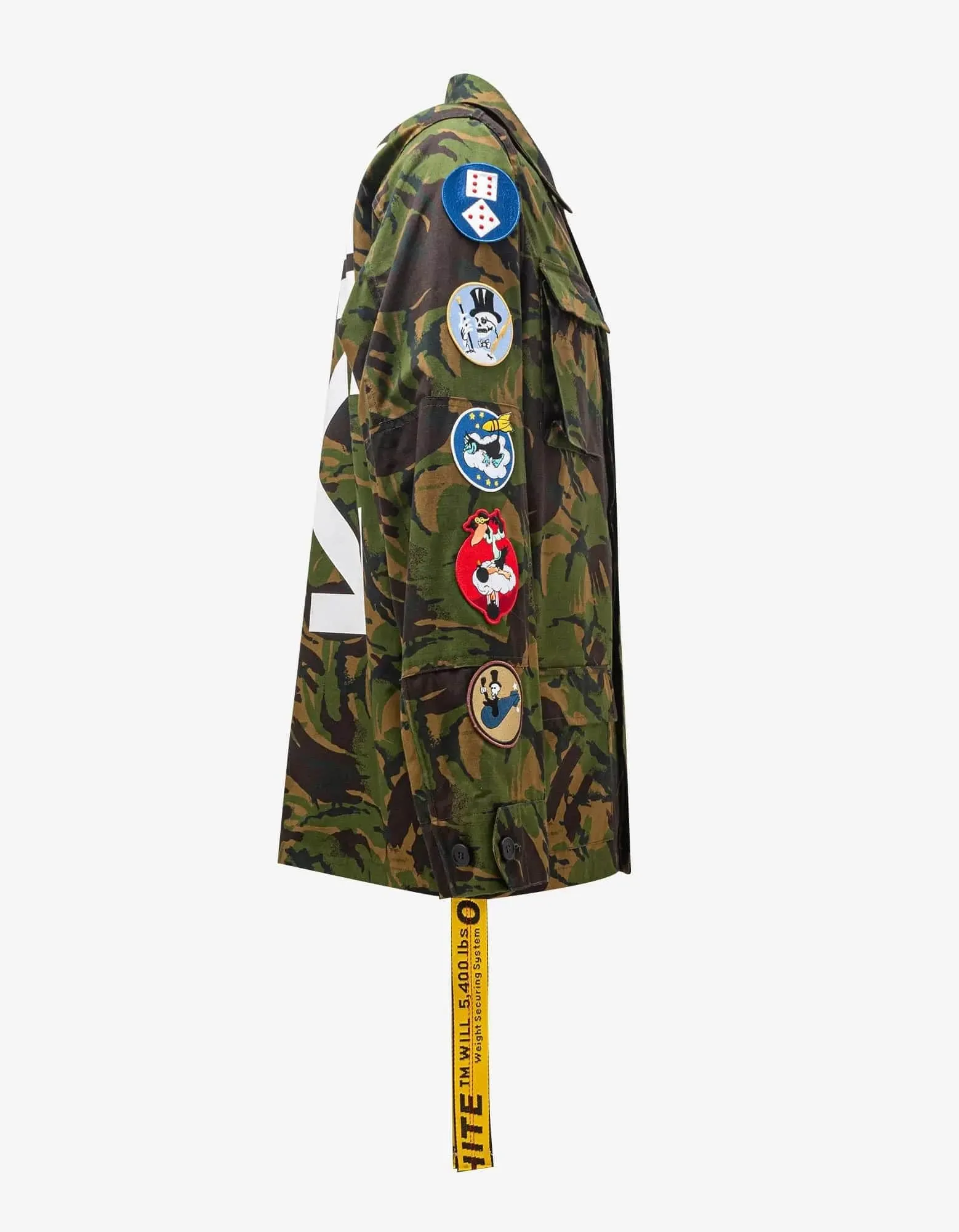 Off-White Green Camouflage Patch Field Jacket