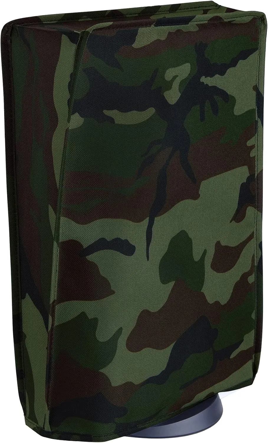 PlayVital Nylon Dust Cover for ps5, Soft Neat Lining Dust Guard for ps5 Console, Anti Scratch Waterproof Cover Sleeve for ps5 Digital Edition & Disc Edition - Forest Camouflage