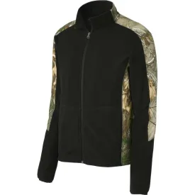 Port Authority Men's Black/Realtree Xtra Camouflage Microfleece Full-Zip Jacket