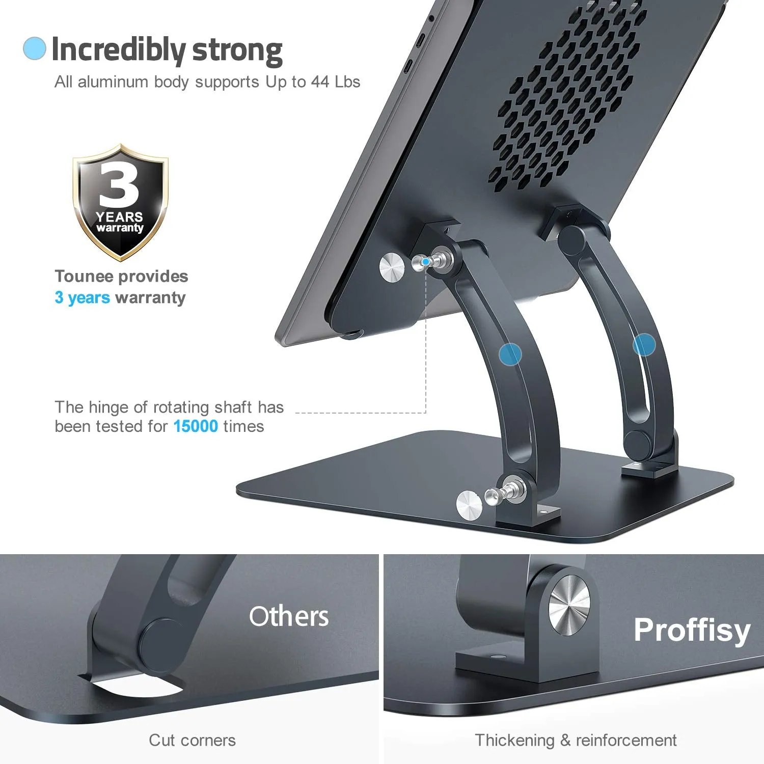 Proffisy LS2 Laptop Stand(Space Grey)