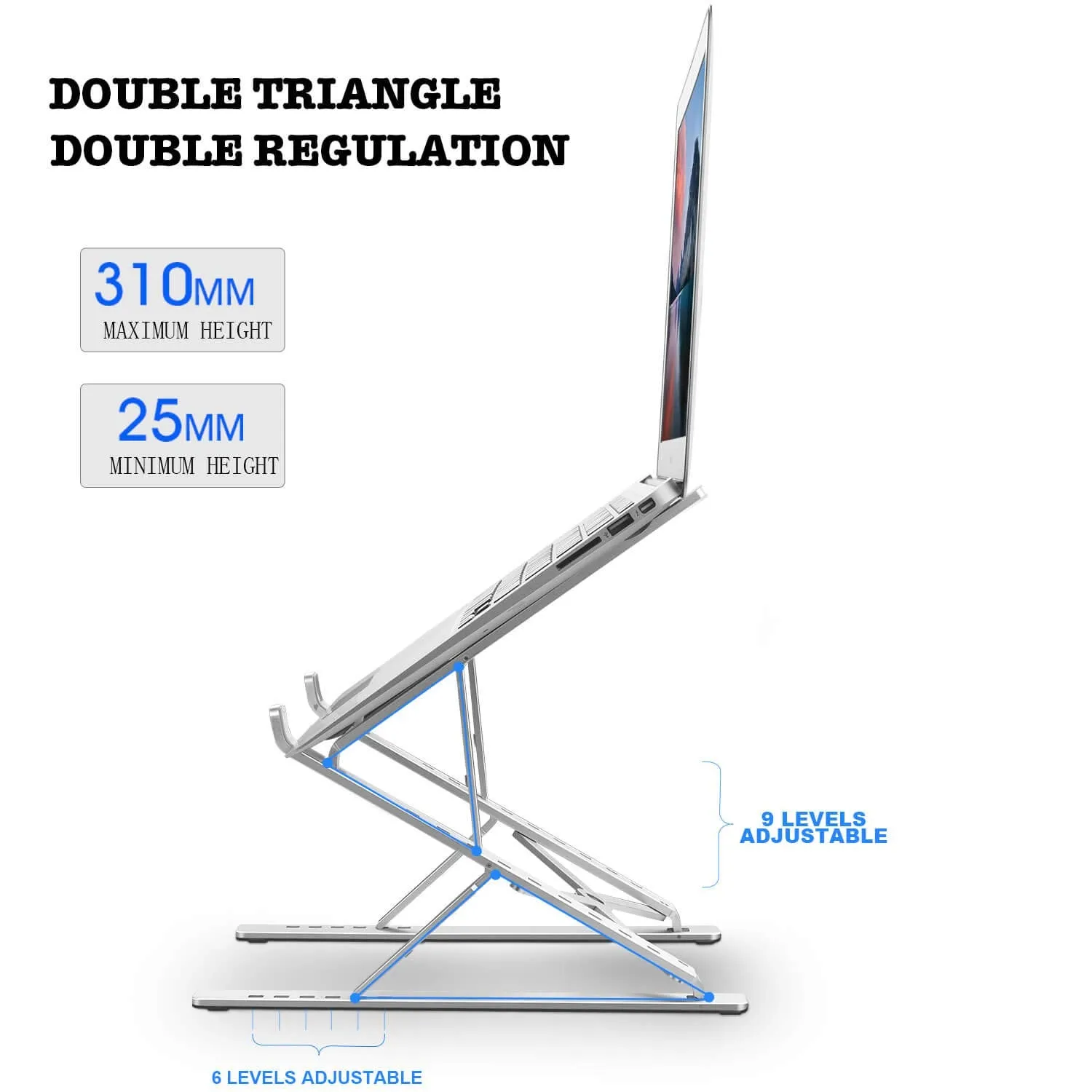 Proffisy N8 Laptop Stand(Double-Layer, Sliver)