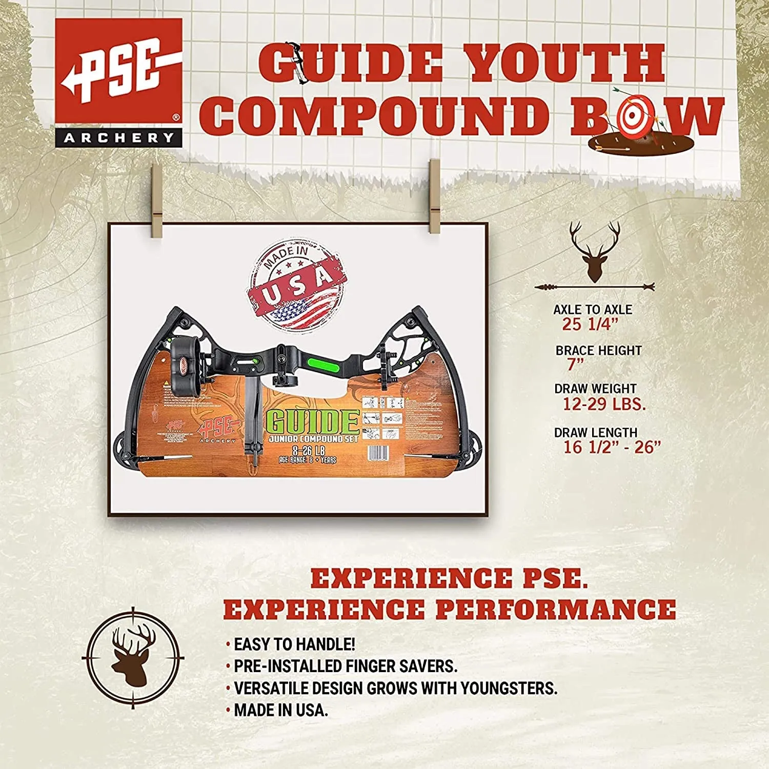 PSE Youth Heritage Compound Bow Set