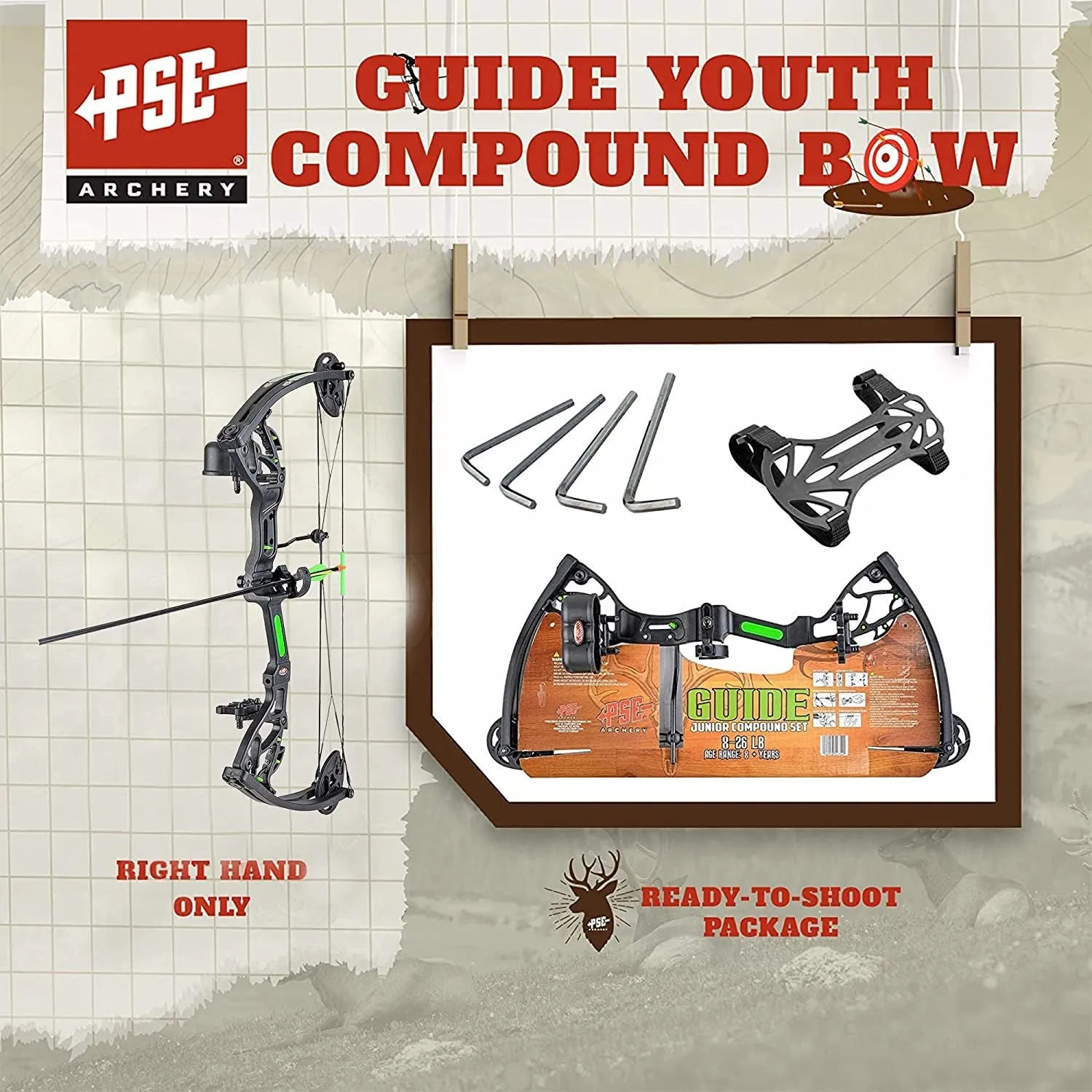 PSE Youth Heritage Compound Bow Set