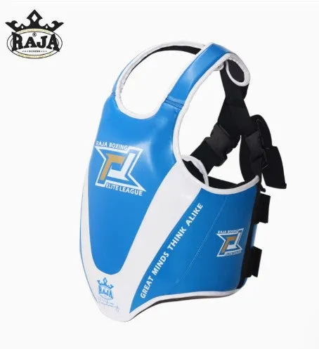 RAJA ELITE LEAGUE MUAY THAI BOXING MMA SPARRING PROTECTIVE GEAR SET Size S-XL Blue White
