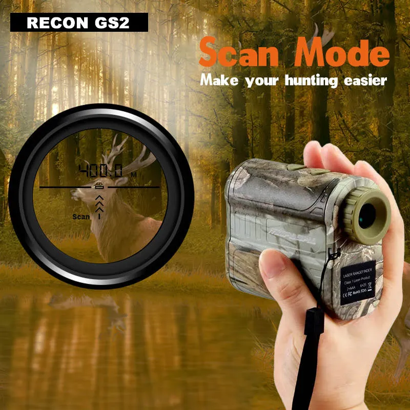 RECON GS2 LM600 Camo Long Distance 600 Meters Laser Range finder with speed Measuring Function