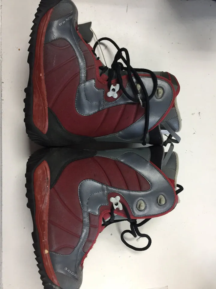 Salomon Dialogue Blue/Red Mens Size Specific 6.5 Used Snowboard Boots