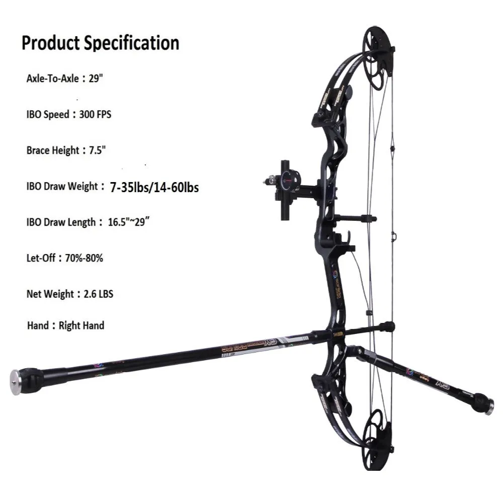 Sanlida® Archery Hero X8 Beginner Target Compound Bow Pro Kit