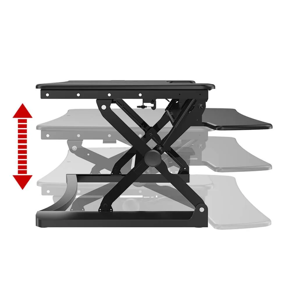 Sit Stand Desk Converter or Riser | 41″ with Built-In USB Ports