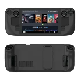 Steam Deck Case,Steam Deck OLED Case,Kickstand Protective Case for Steam Deck/Steam Deck OLED, Steam Deck Accessories That are to Drops, Scratches, dust, and Fingerprints-(Black)