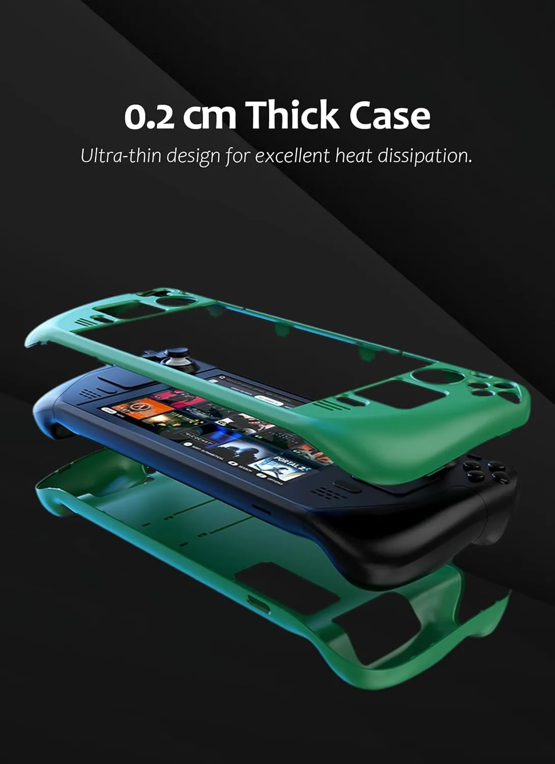 Steam Deck Case,Steam Deck OLED Case,Kickstand Protective Case for Steam Deck/Steam Deck OLED, Steam Deck Accessories That are to Drops, Scratches, dust, and Fingerprints-(Black)