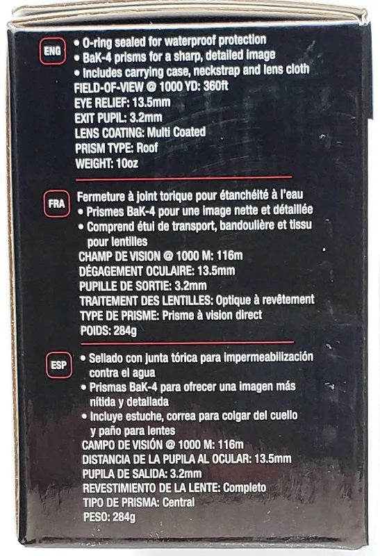 Tasco 8x 25 Offshore Waterproof Binocular 200825