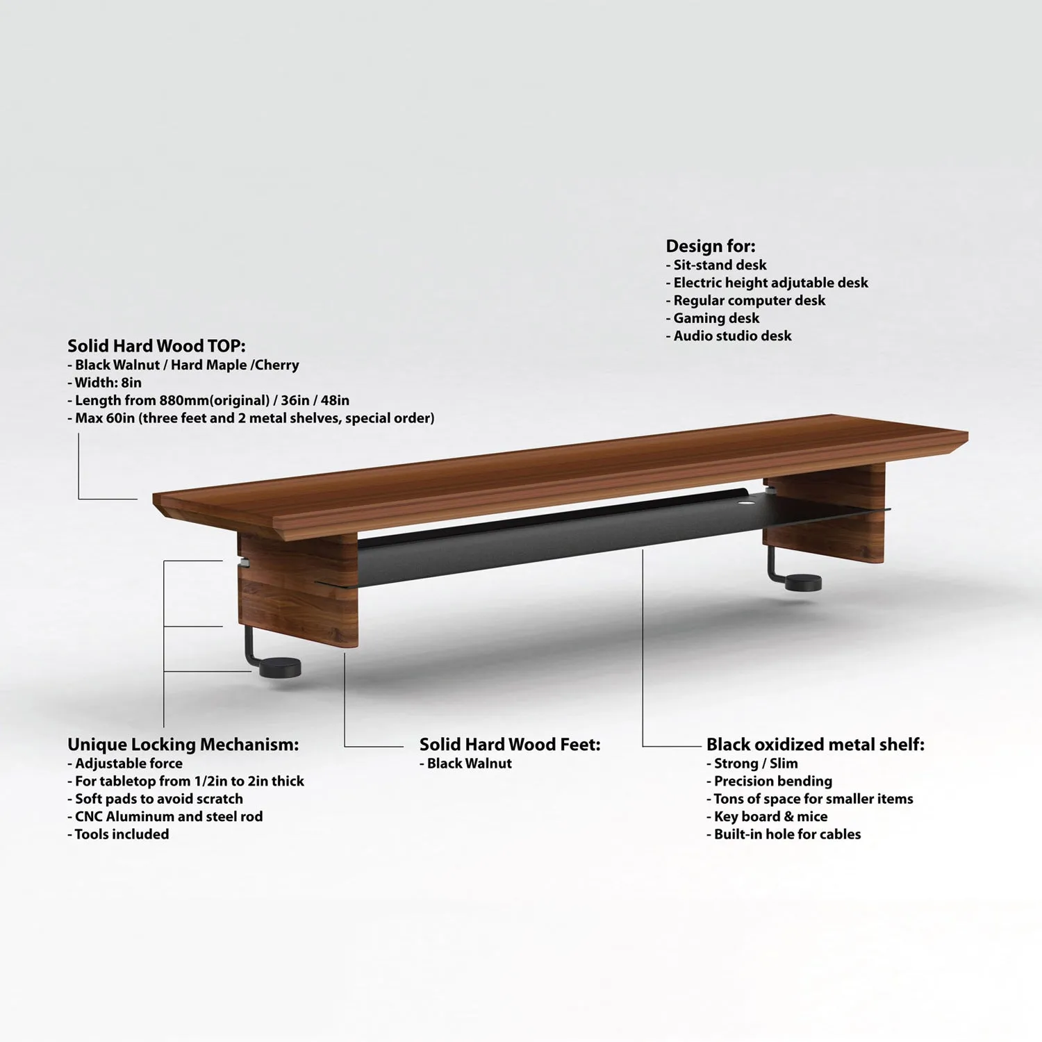The Decent Living Monitor Stand Desk Riser