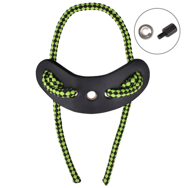 Wrist Sling Leather Metal Gromet Archery Compound Bow Shooting Equipment