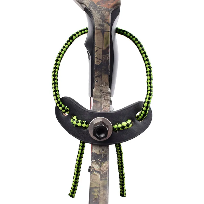 Wrist Sling Leather Metal Gromet Archery Compound Bow Shooting Equipment