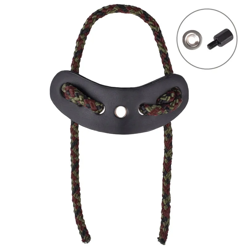 Wrist Sling Leather Metal Gromet Archery Compound Bow Shooting Equipment